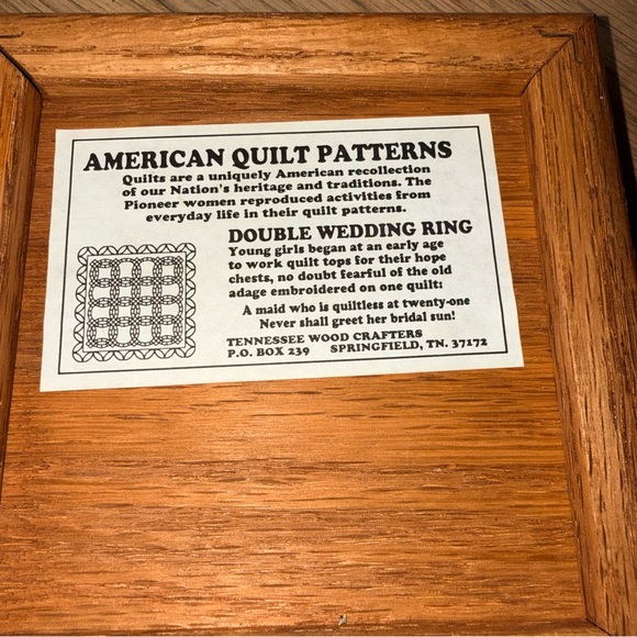 Wooden Jewelry Organizer with Double Wedding Quilt Design - Picture 8 of 14